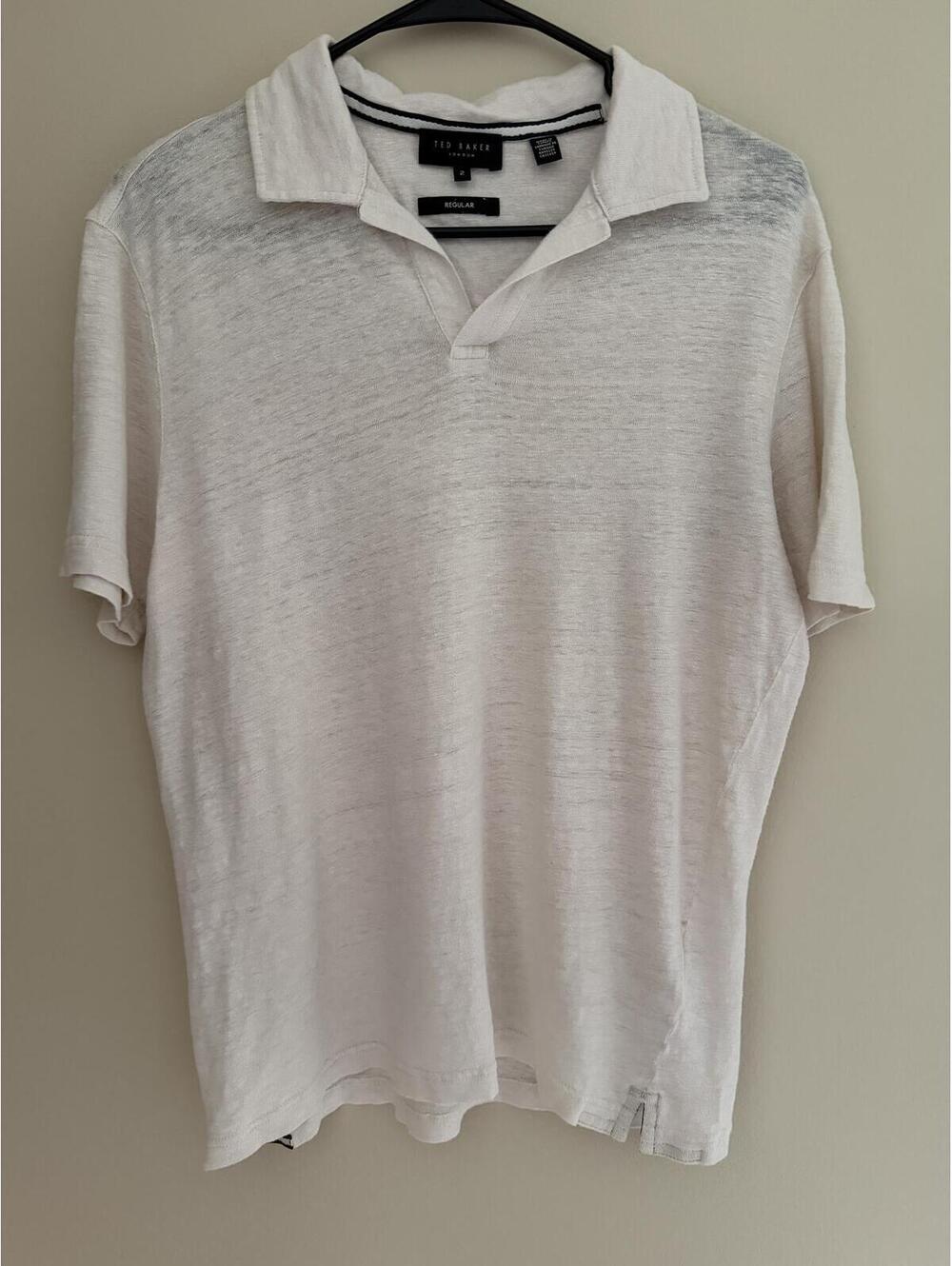 100% linen, Ted Baker US 6/Small, cream polo